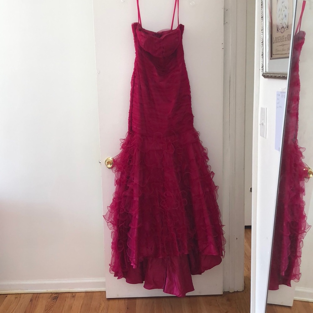 Mermaid tulle prom dress gown